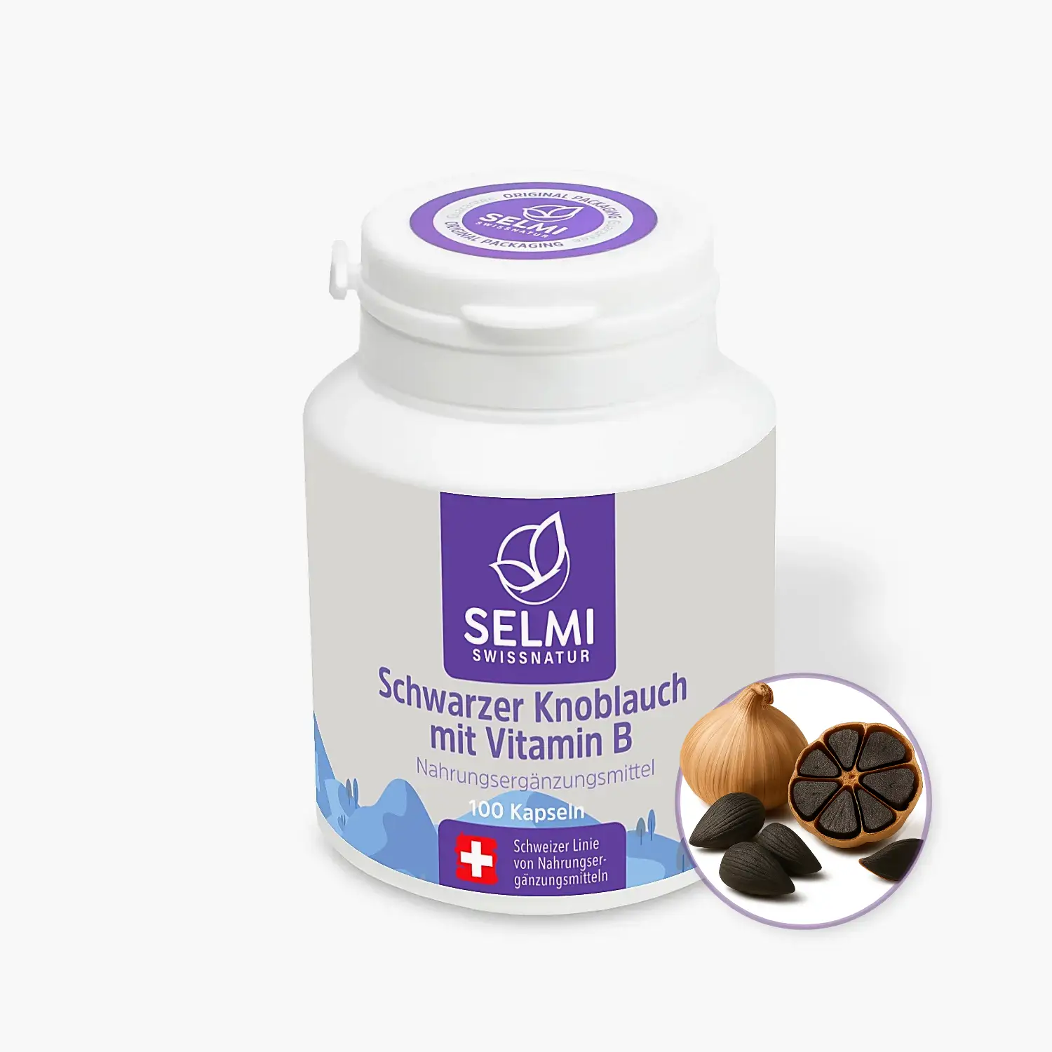 Schwarzer Knoblauch mit Vitamin B – 100 Kapseln (1044905) Schwarzer Knoblauch mit Vitamin B – 100 Kapseln (1044905)